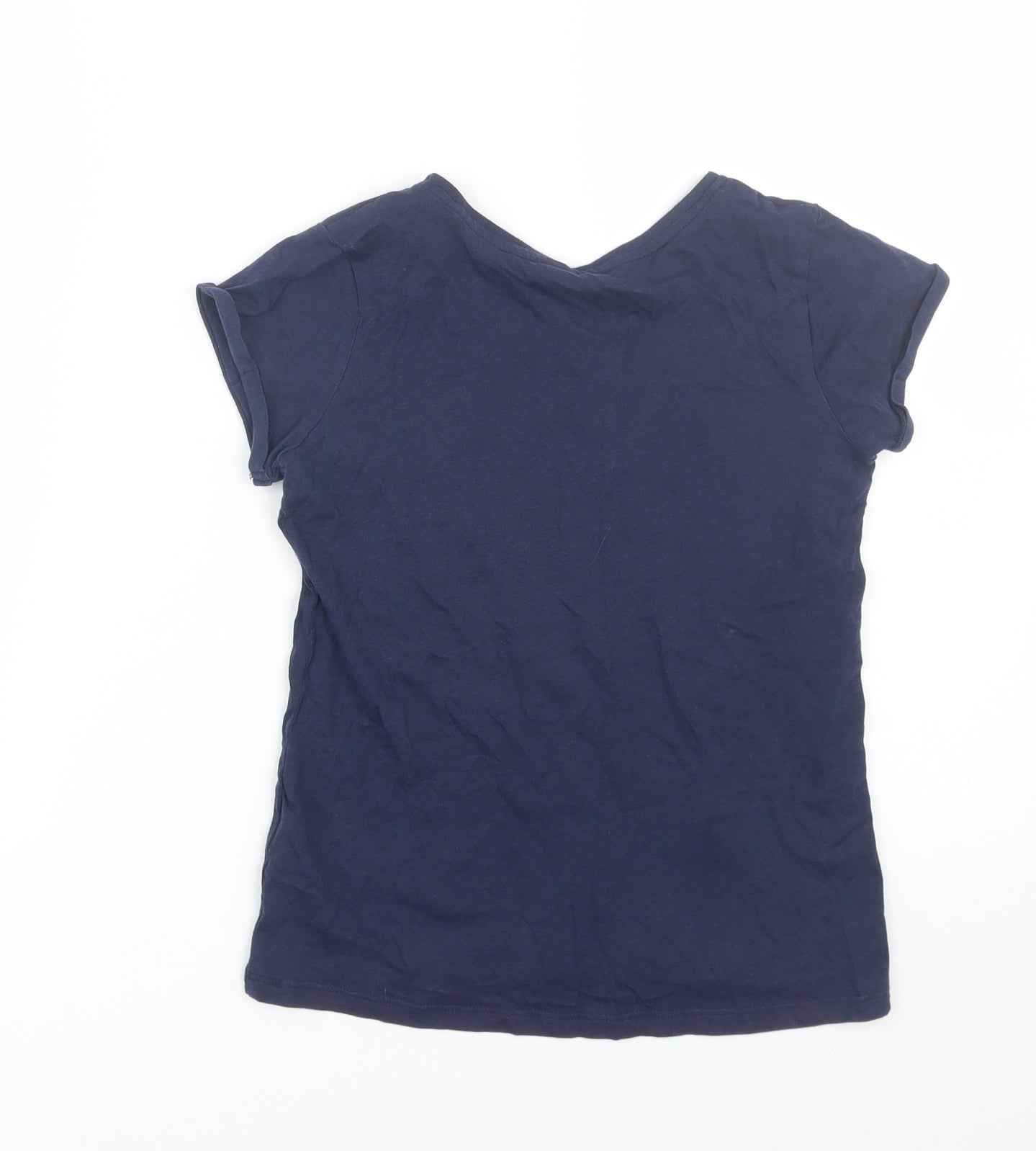 George Girls Blue   Basic T-Shirt Size 9-10 Years