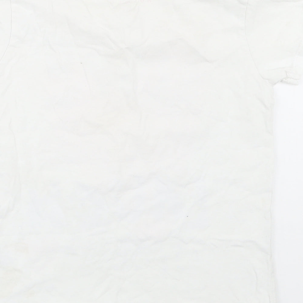 Nutmeg Girls White   Basic T-Shirt Size 8-9 Years