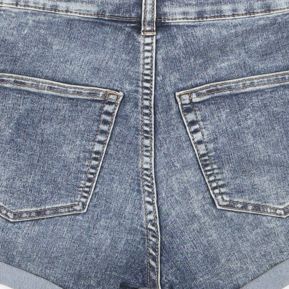 H&M Womens Blue  Denim Cut-Off Shorts Size 4