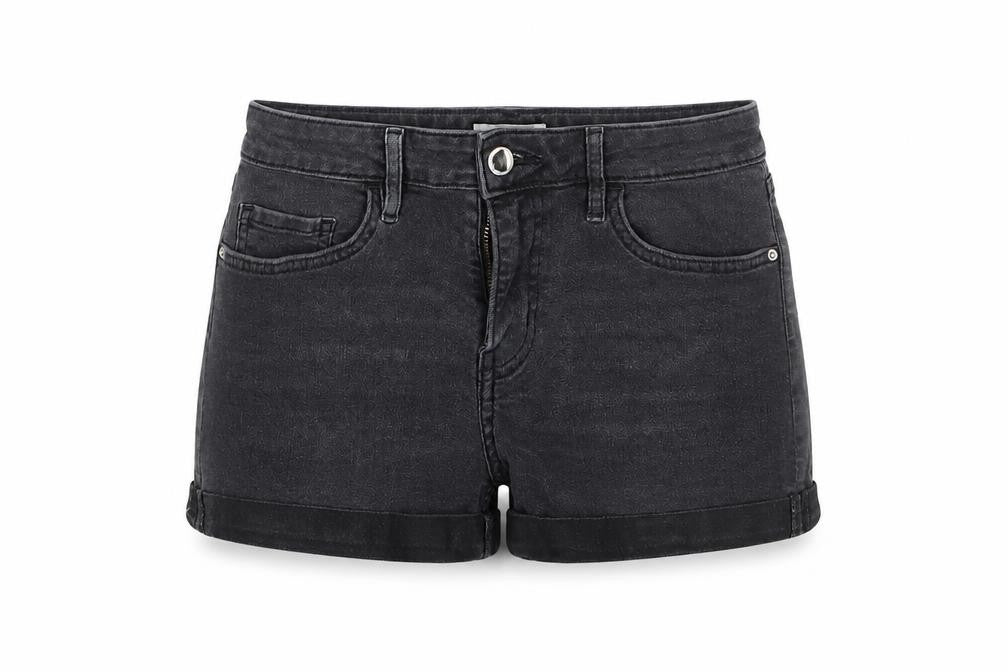 H&M Womens Black  Denim Cut-Off Shorts Size 4