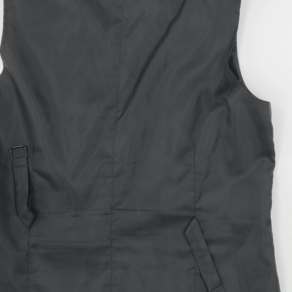 Burton Mens Grey   Jacket Suit Waistcoat Size 38