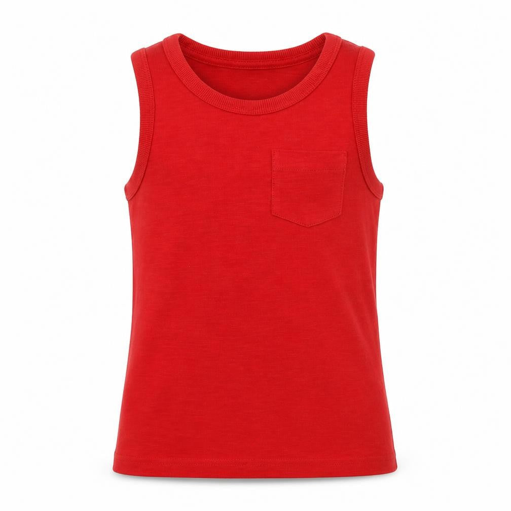 Marks and Spencer  Girls Red   Basic Tank Size 6-7 Years