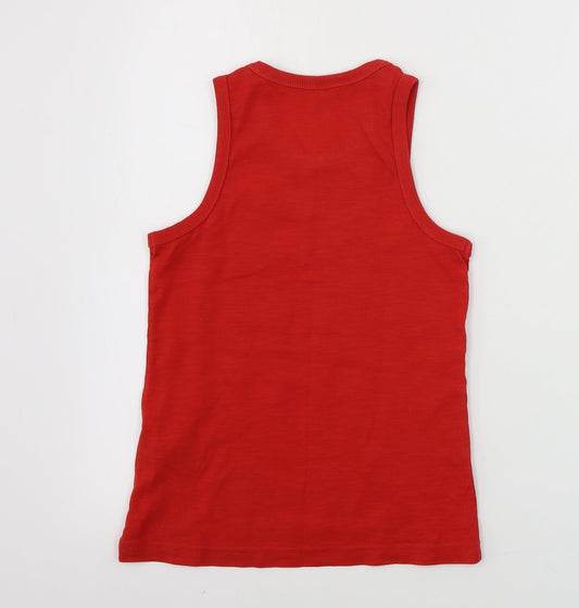 Marks and Spencer  Girls Red   Basic Tank Size 6-7 Years