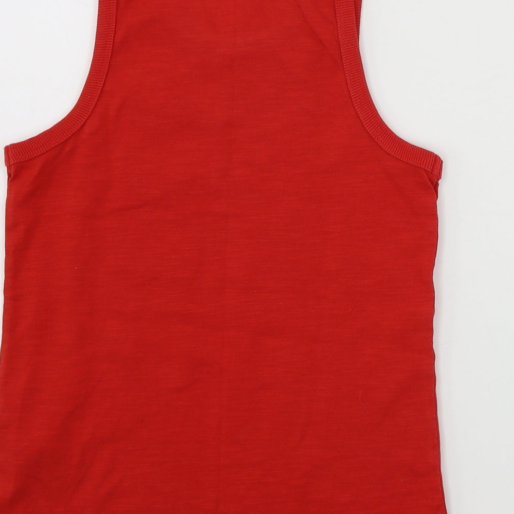 Marks and Spencer  Girls Red   Basic Tank Size 6-7 Years