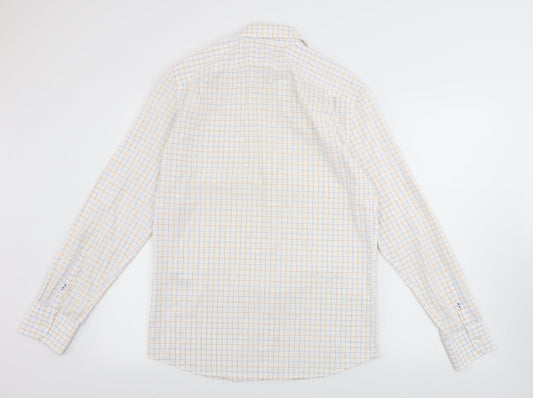 Gap Mens White Check   Button-Up Size S