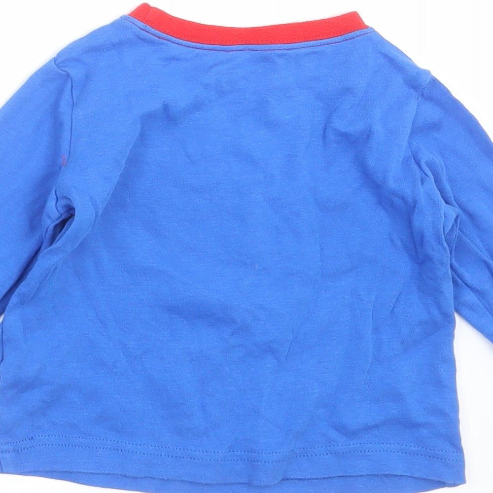 George Baby Blue   Basic T-Shirt Size 12-18 Months  - superman