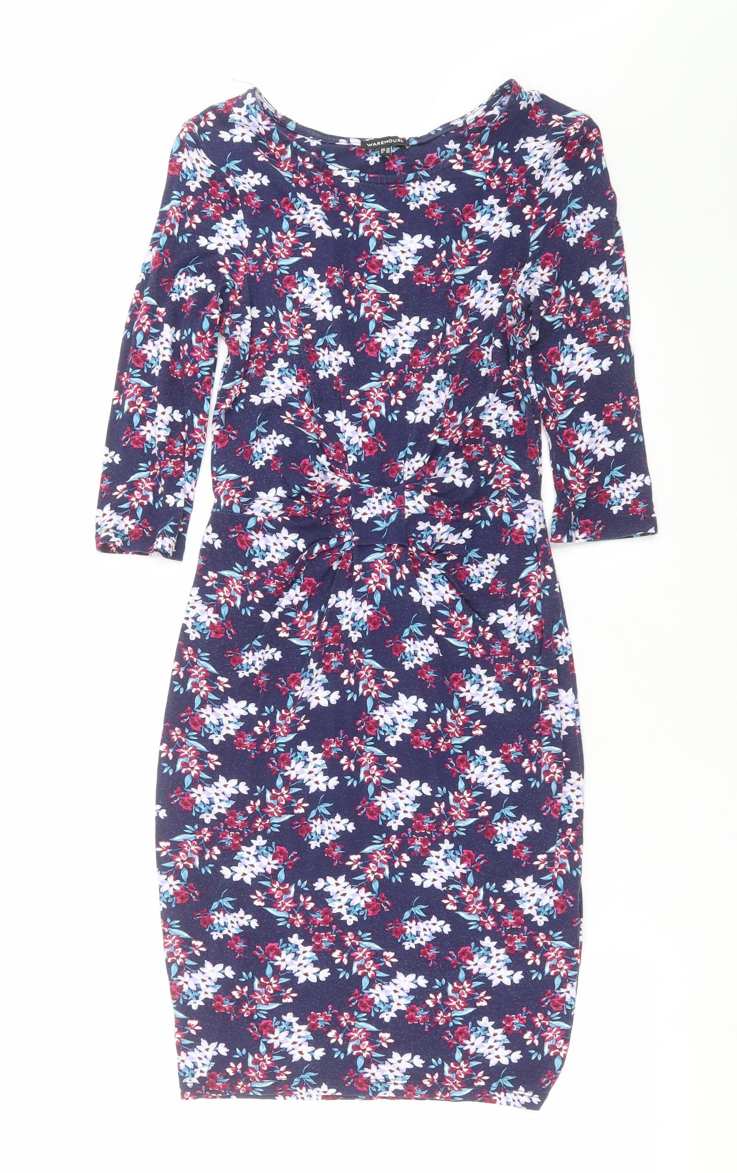 Warehouse Womens Blue Floral  Shift  Size 10
