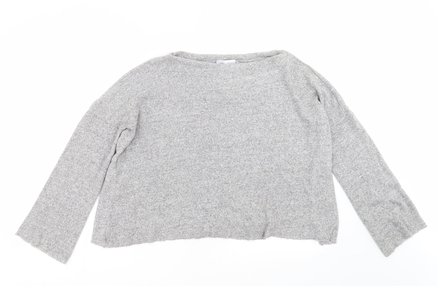 Zara Womens Grey   Pullover Jumper Size S  - Distressed hem