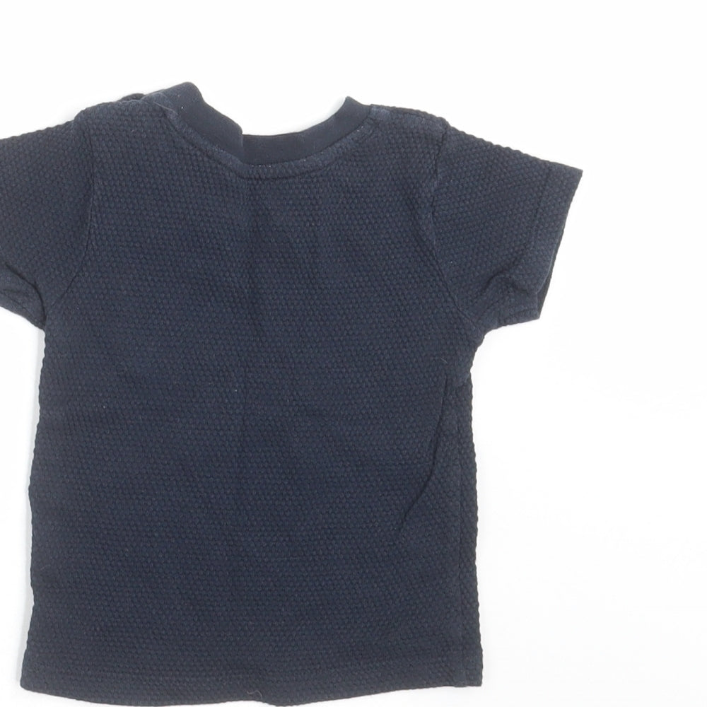 Primark Baby Blue   Basic T-Shirt Size 6-9 Months  - Textured
