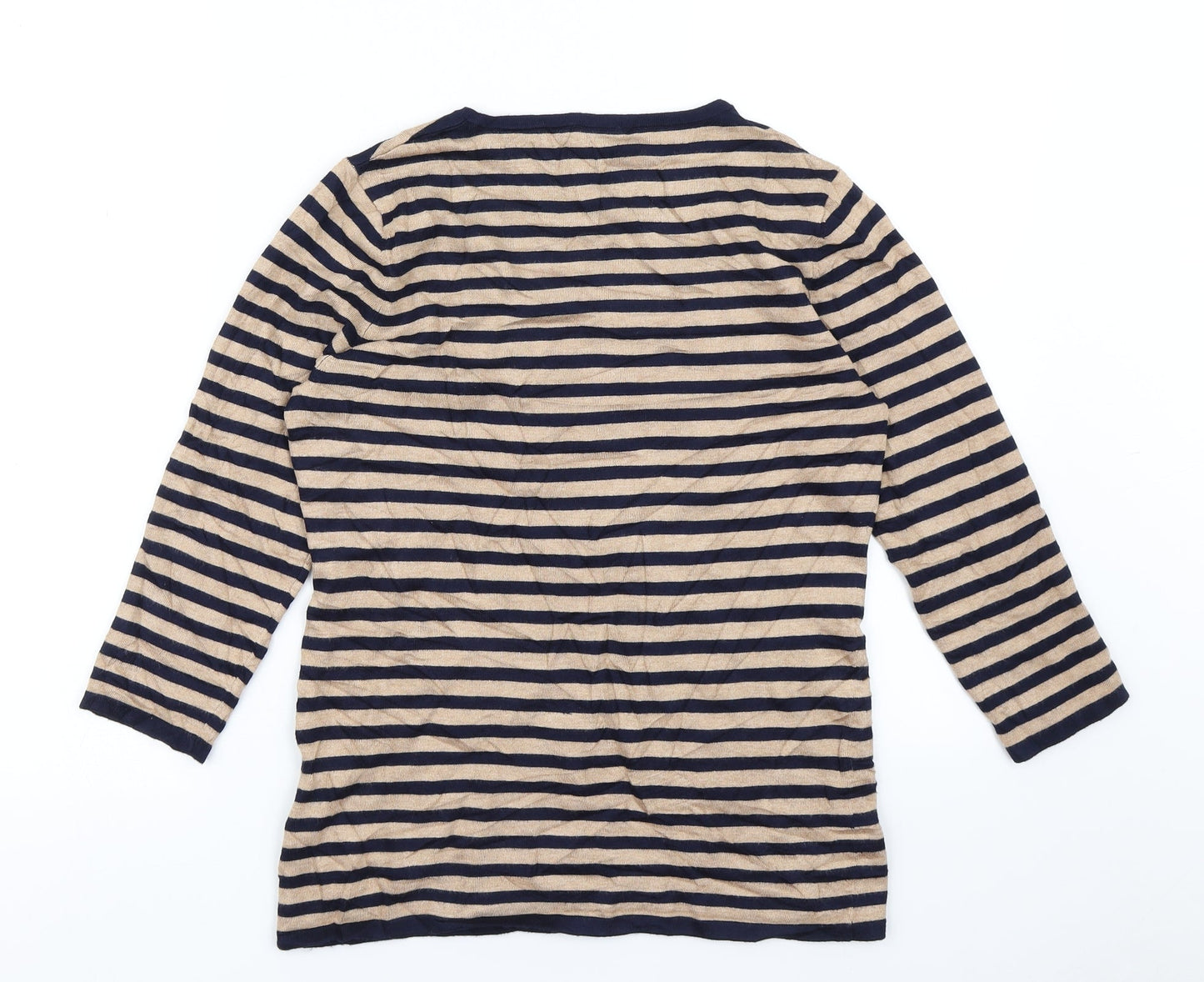 Gerry Weber Womens Brown Striped  Basic T-Shirt Size M