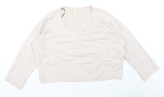 H&M Womens Pink   Pullover Jumper Size M