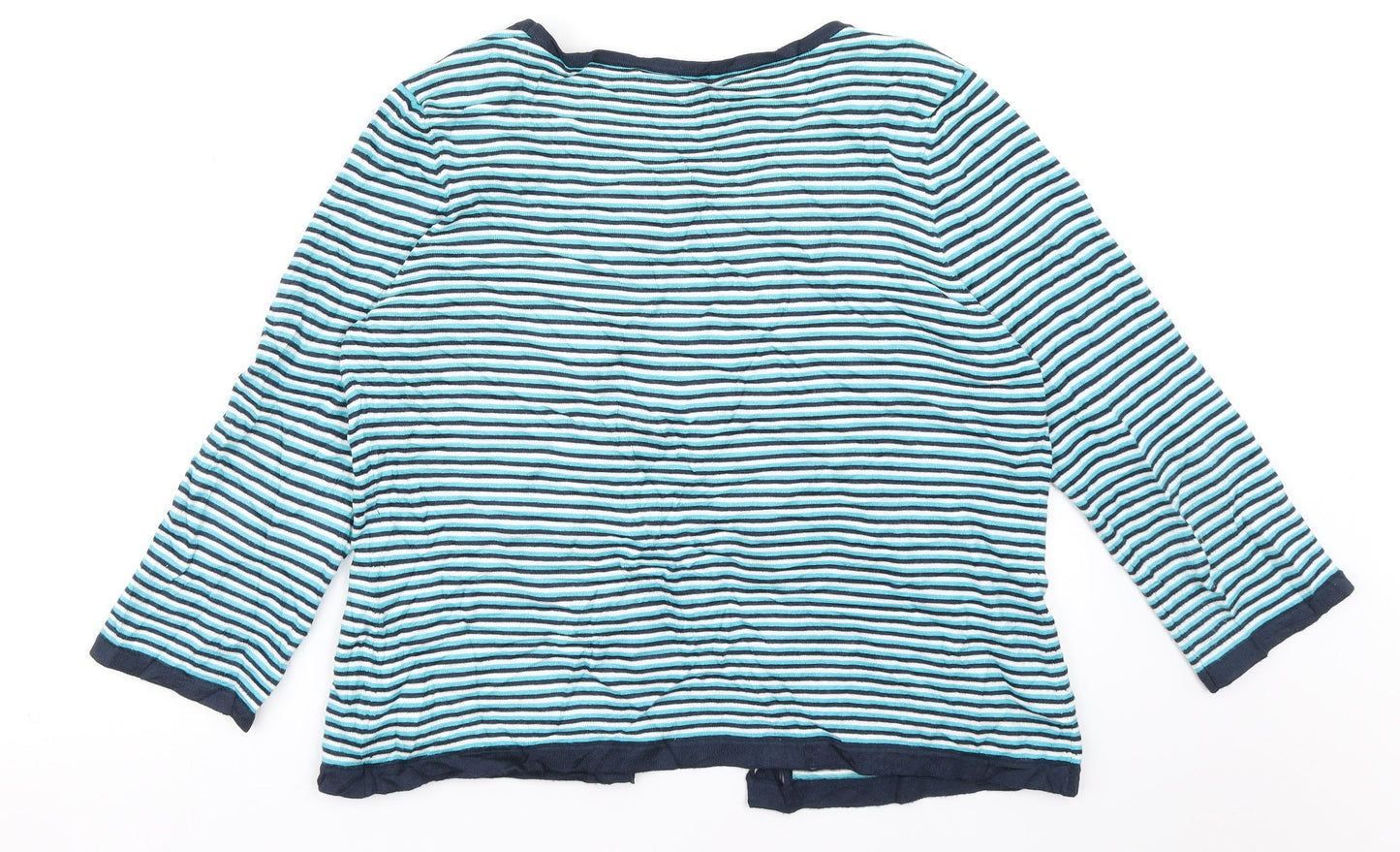 Precis Womens Blue Striped  Shrug Jumper Size L