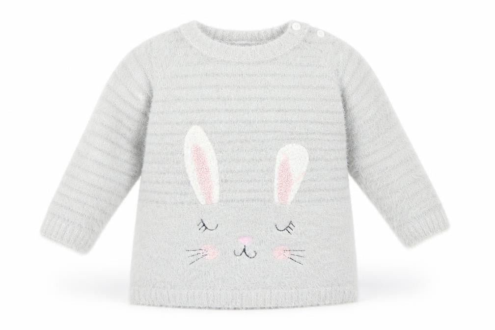 Primark Baby Grey   Pullover Jumper Size 3-6 Months  - Rabbit