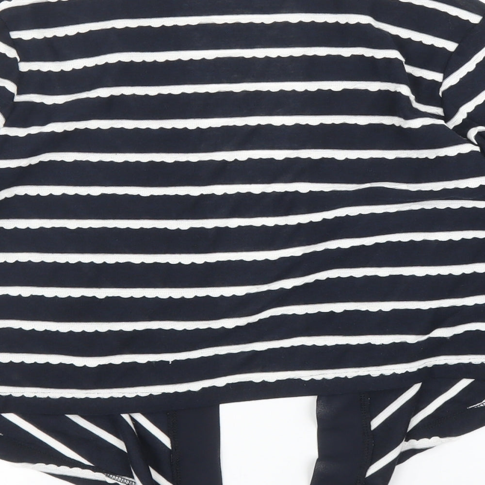 Per Una Womens Blue Striped  Wrap Blouse Size 12
