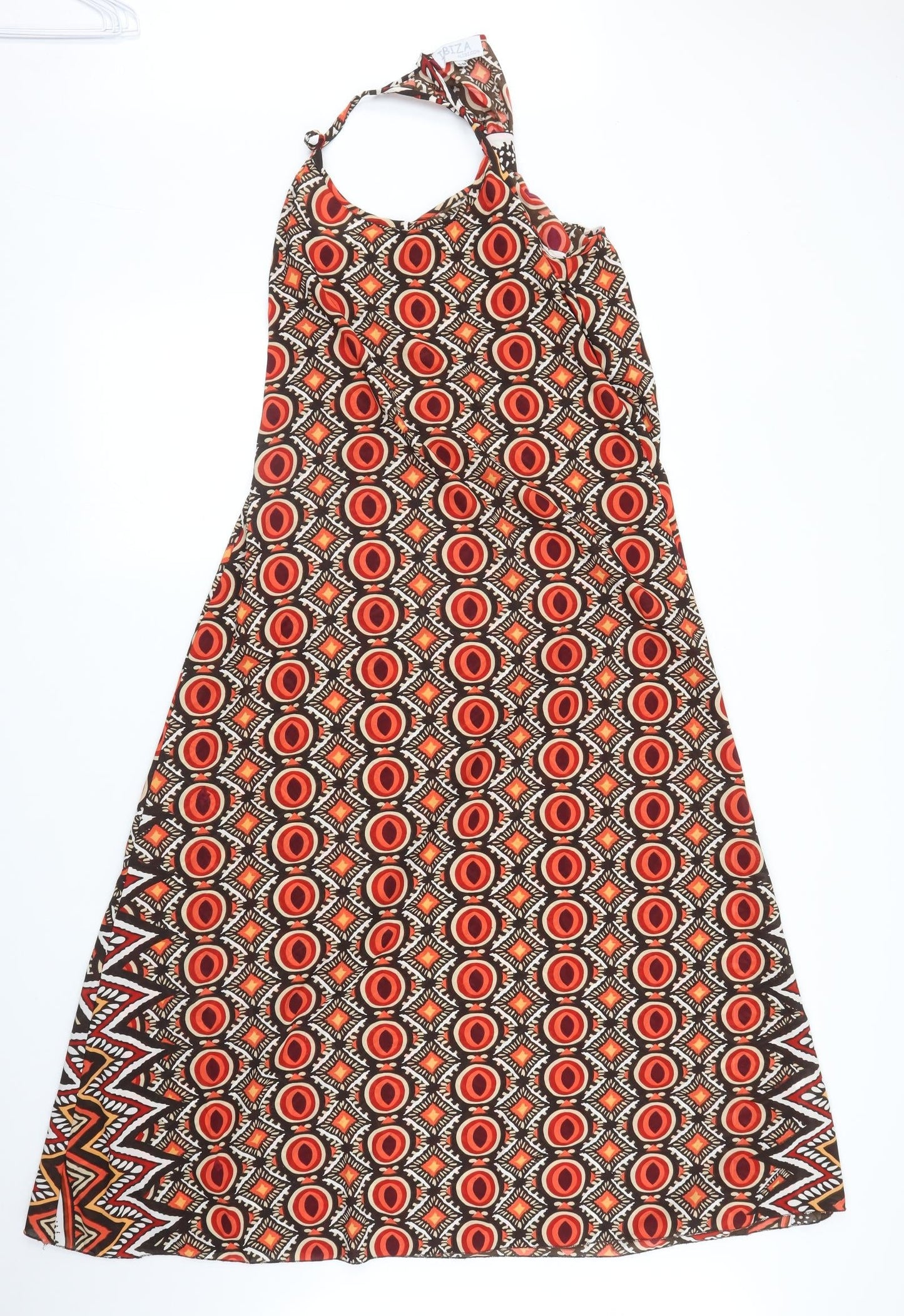 Ibiza Womens Red Geometric  A-Line  Size S