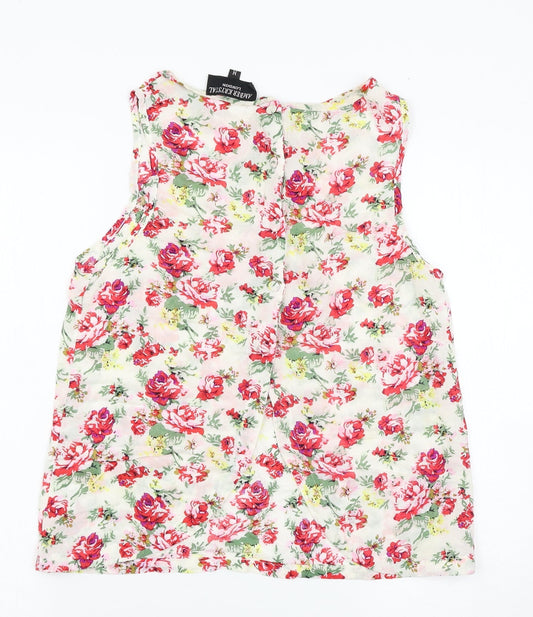 Amber Krystal Womens Multicoloured Floral  Basic Blouse Size M