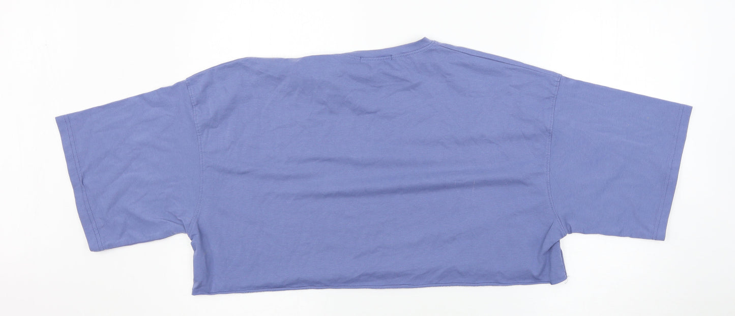 Missguided Womens Blue   Basic T-Shirt Size 10