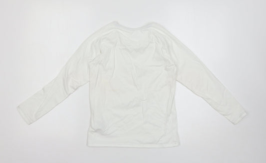 Marks and Spencer Girls White   Basic T-Shirt Size 9-10 Years