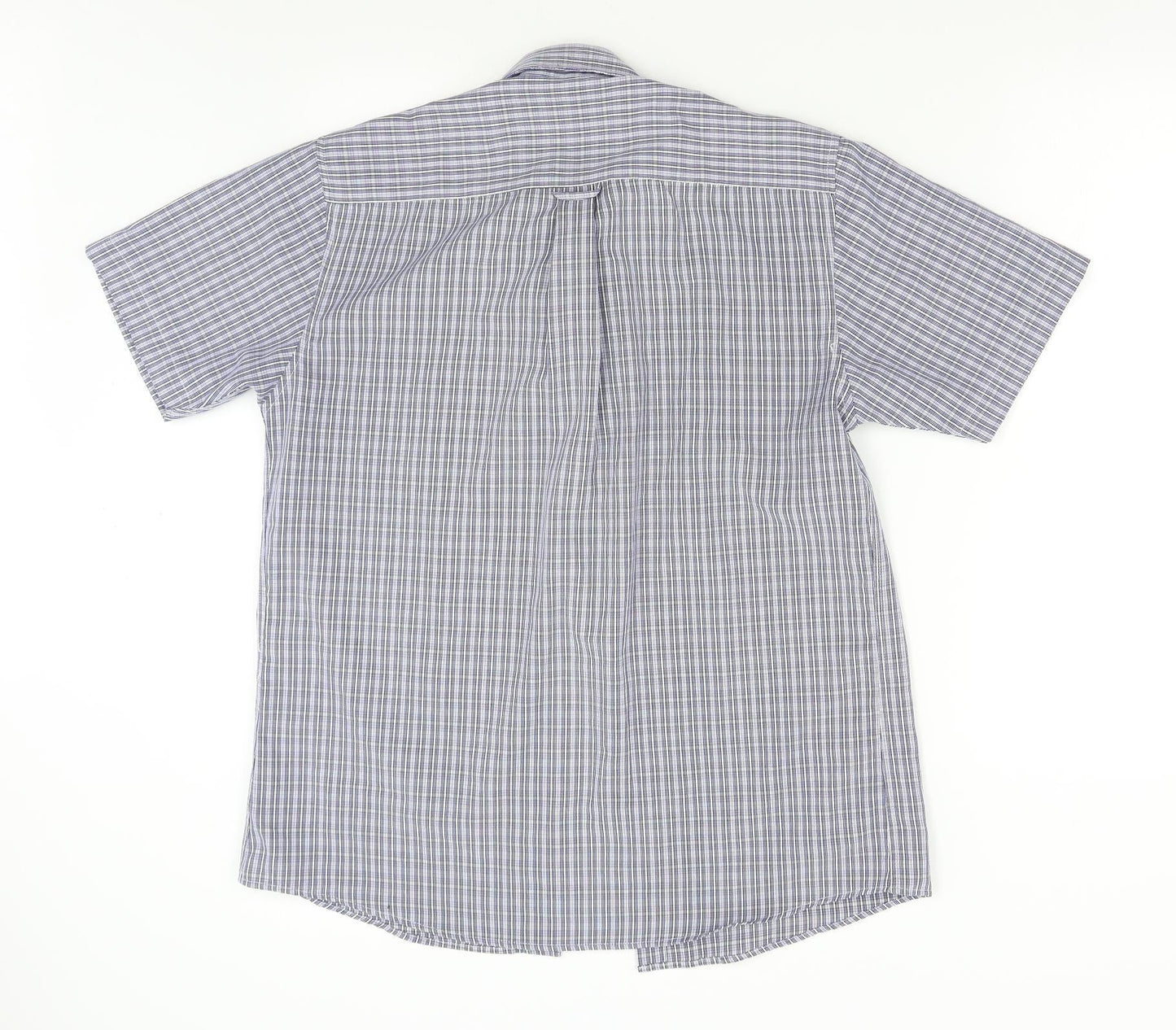 Lincoln Mens Blue Check   Button-Up Size S