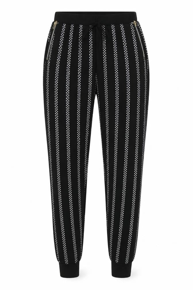 Preworn Womens Black Striped  Sweatpants Trousers Size S L26 in