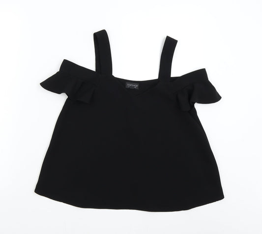 Topshop Womens Black   Basic Blouse Size 8
