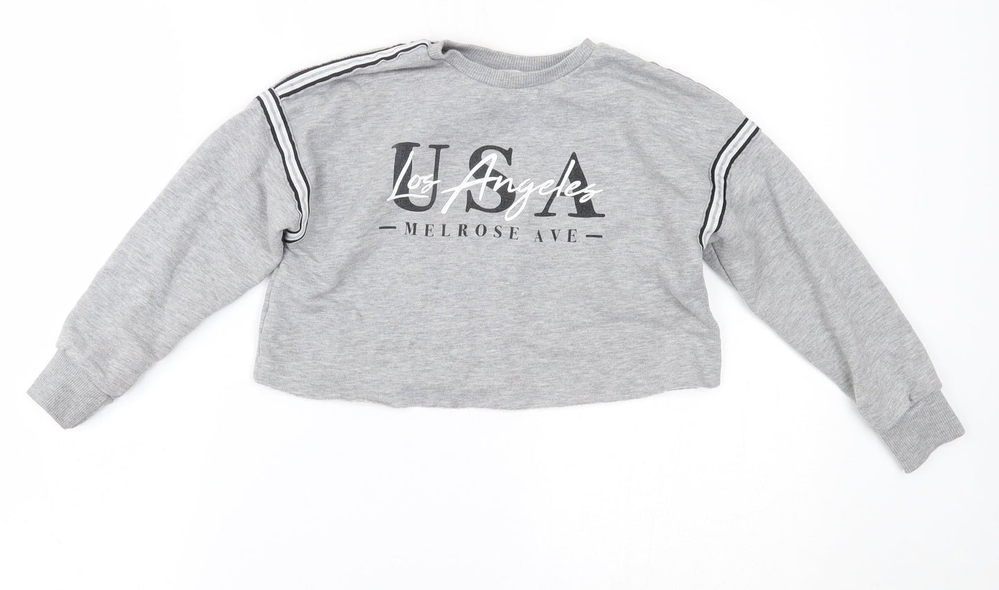 Primark Girls Grey   Pullover Sweatshirt Size 7-8 Years