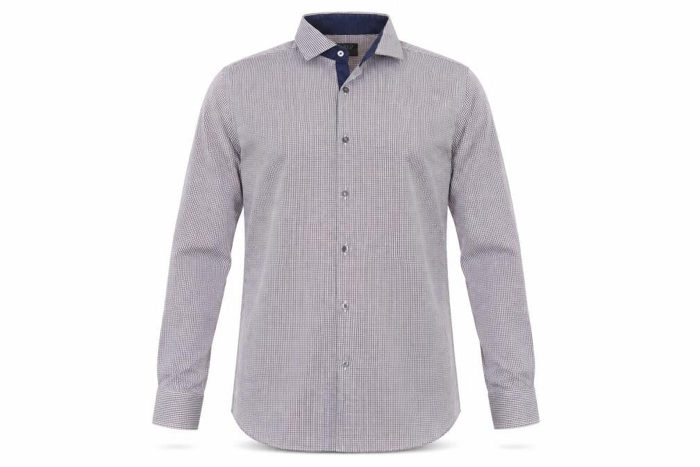 Marks and Spencer Mens Blue Plaid   Button-Up Size 14.5
