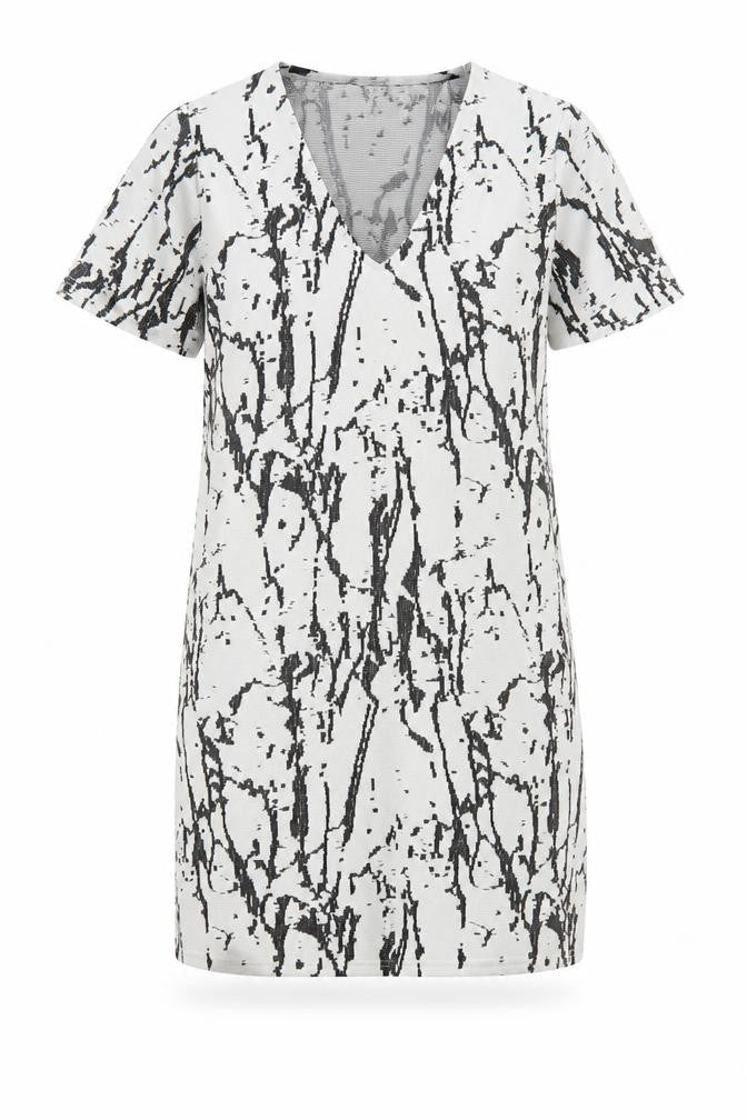Missguided Womens Multicoloured Geometric  T-Shirt Dress  Size 6