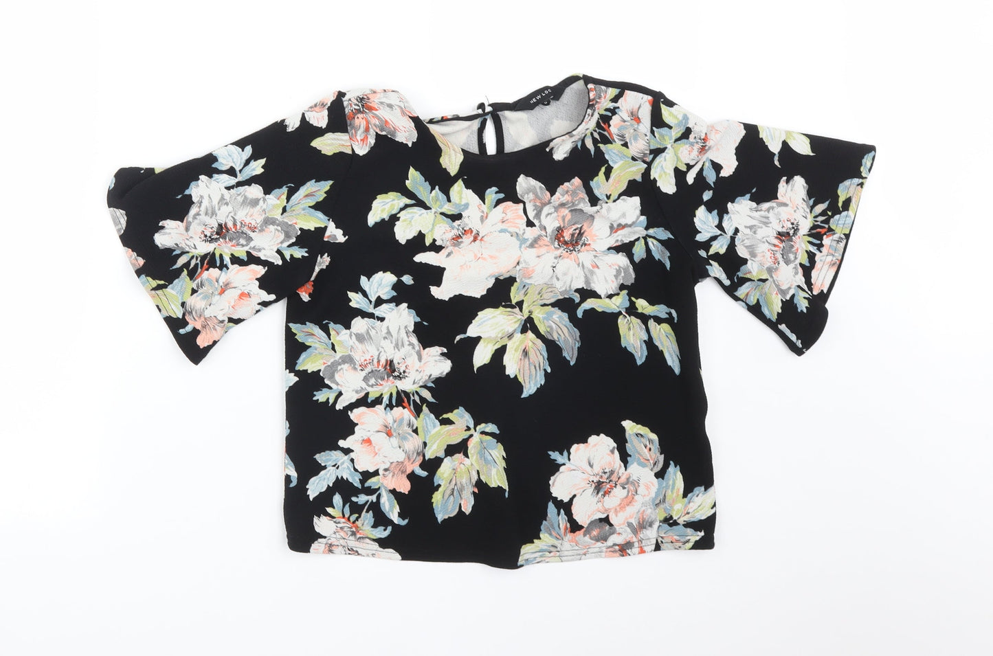 New Look Womens Multicoloured Floral  Basic T-Shirt Size 8