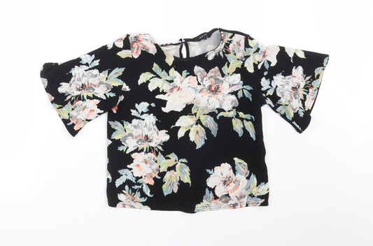 New Look Womens Multicoloured Floral  Basic T-Shirt Size 8