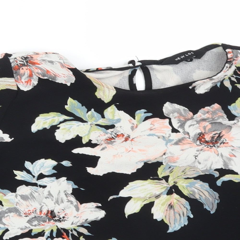 New Look Womens Multicoloured Floral  Basic T-Shirt Size 8