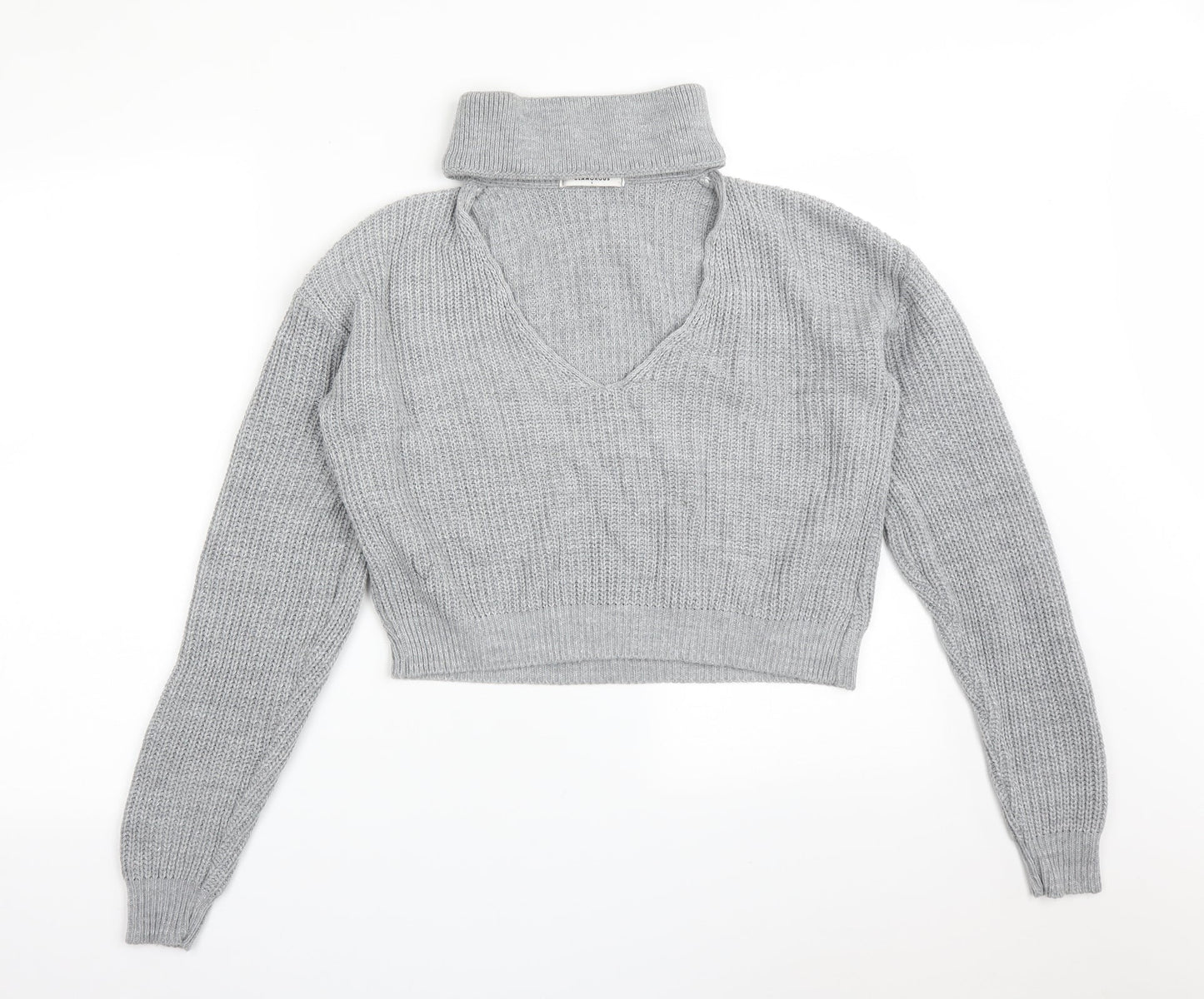 GLAMOUROUS Womens Grey   Pullover Sweatshirt Size S