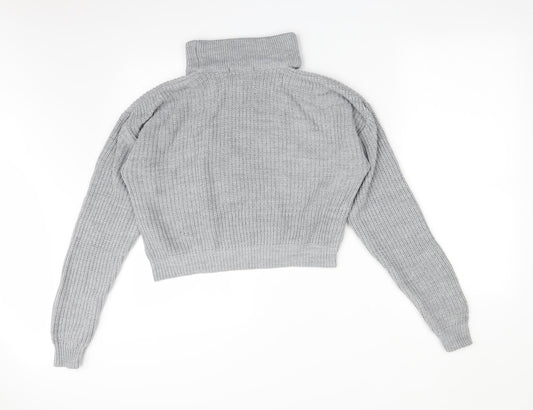 GLAMOUROUS Womens Grey   Pullover Sweatshirt Size S