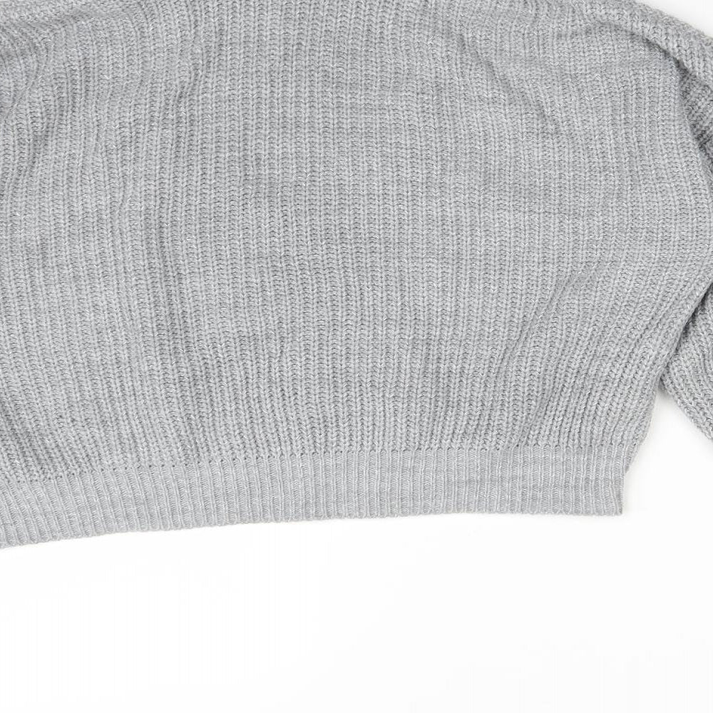 GLAMOUROUS Womens Grey   Pullover Sweatshirt Size S