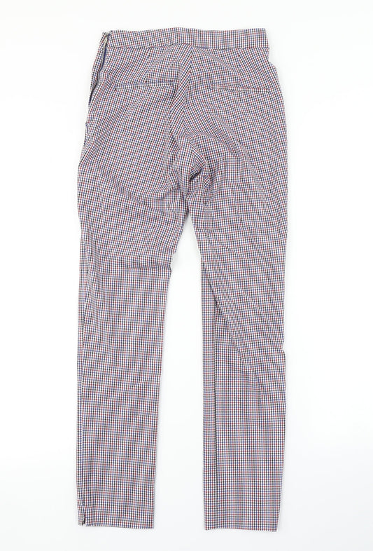 Stradivarius Womens Multicoloured Check  Trousers  Size 6 L28 in