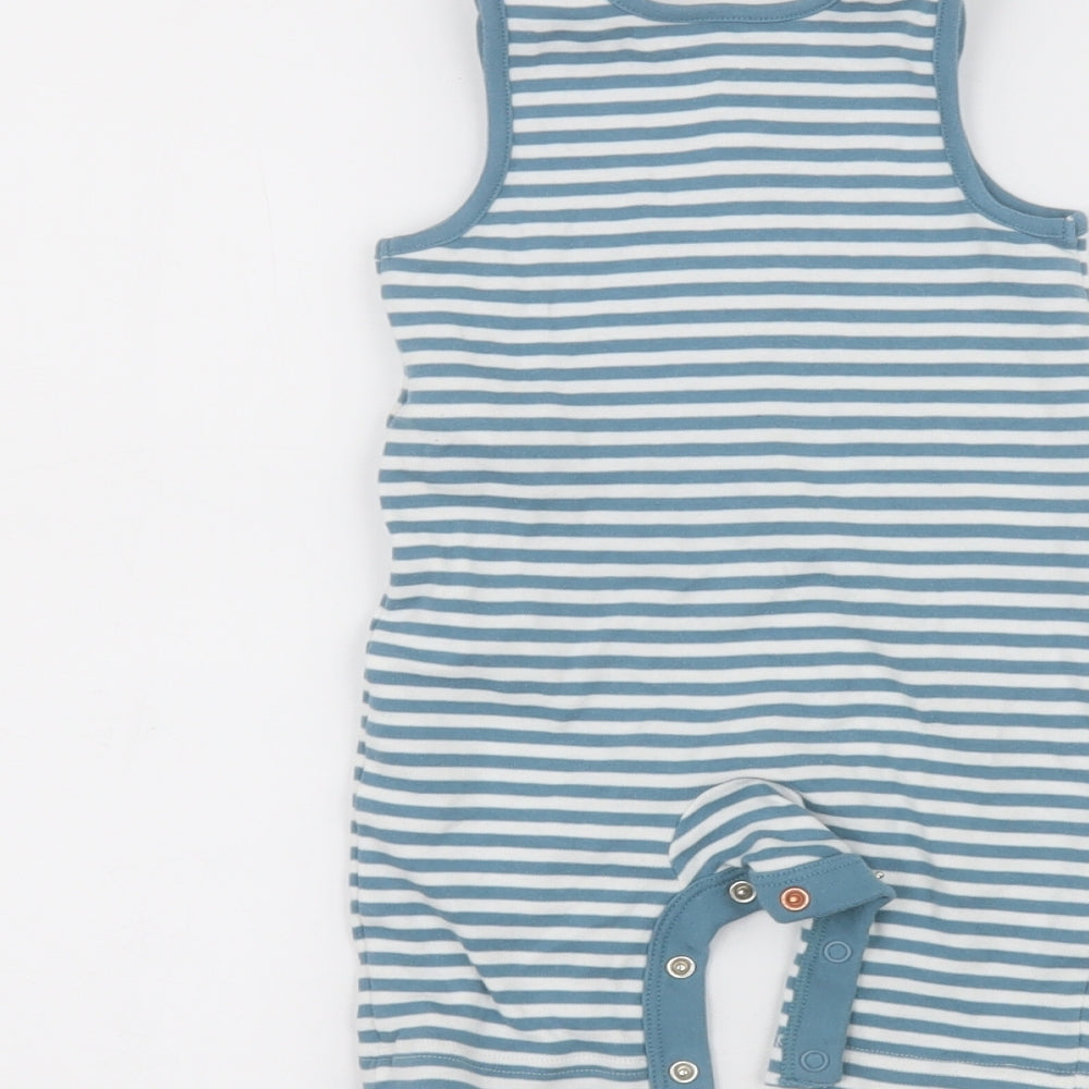 Marks and Spencer Baby White Striped  Coverall One-Piece Size 6-9 Months