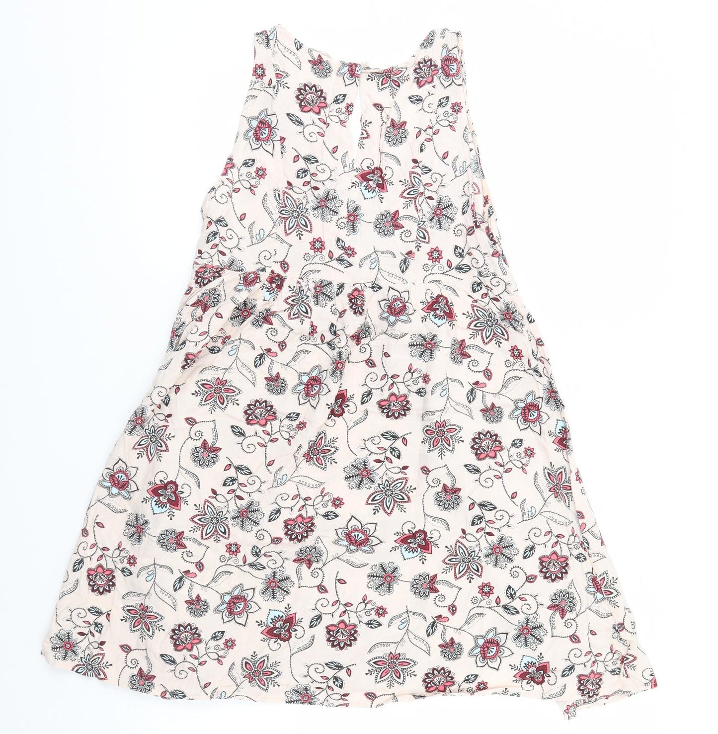 H&M Womens Ivory Floral  A-Line  Size 8