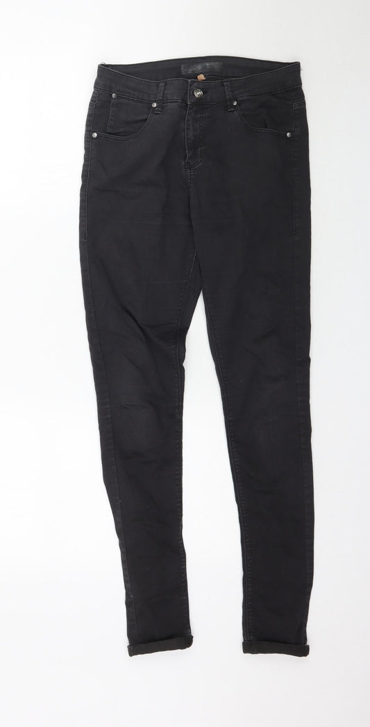 Topshop Womens Black  Denim Skinny Jeans Size 28 in L30 in