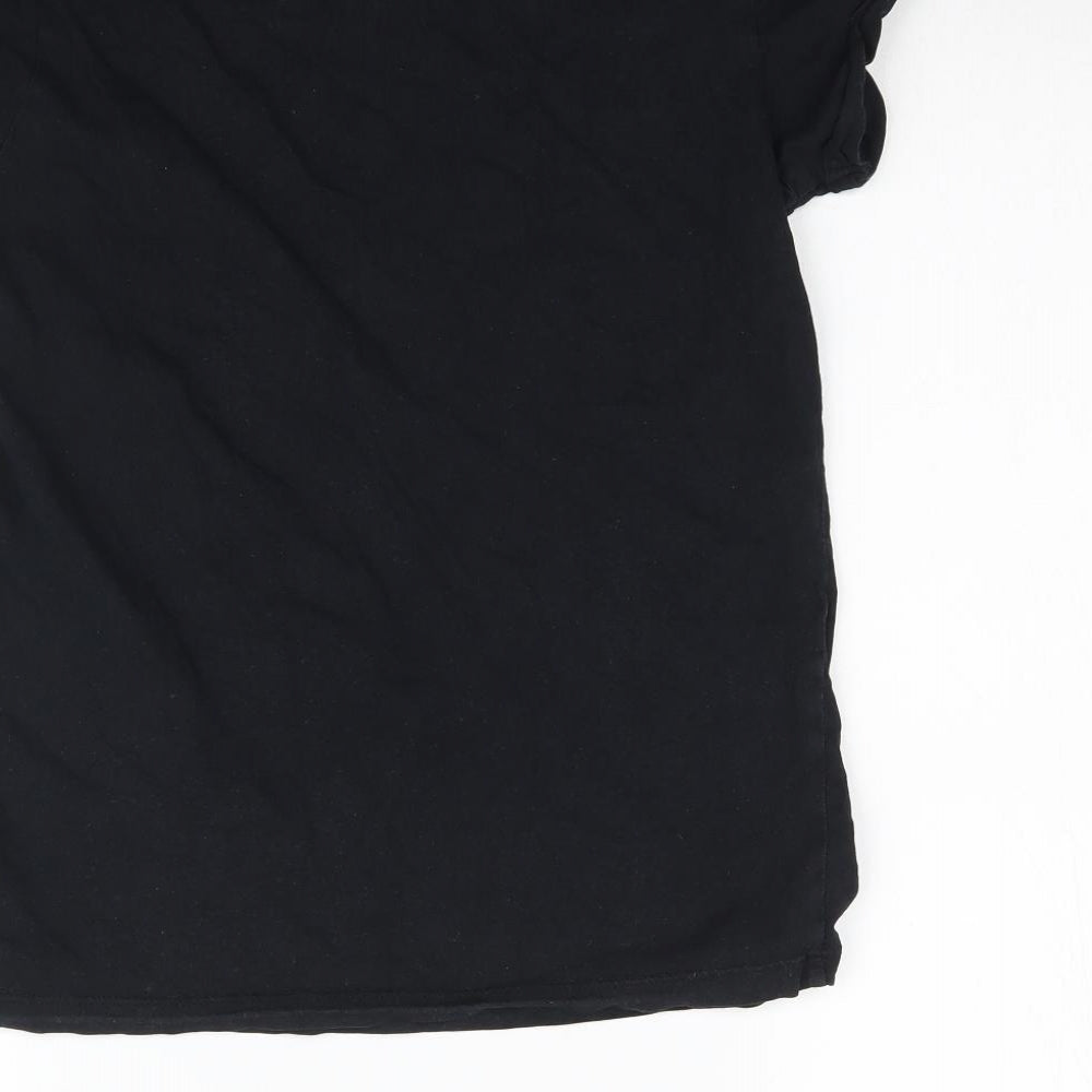 Brave Soul Womens Black   Basic T-Shirt Size XS