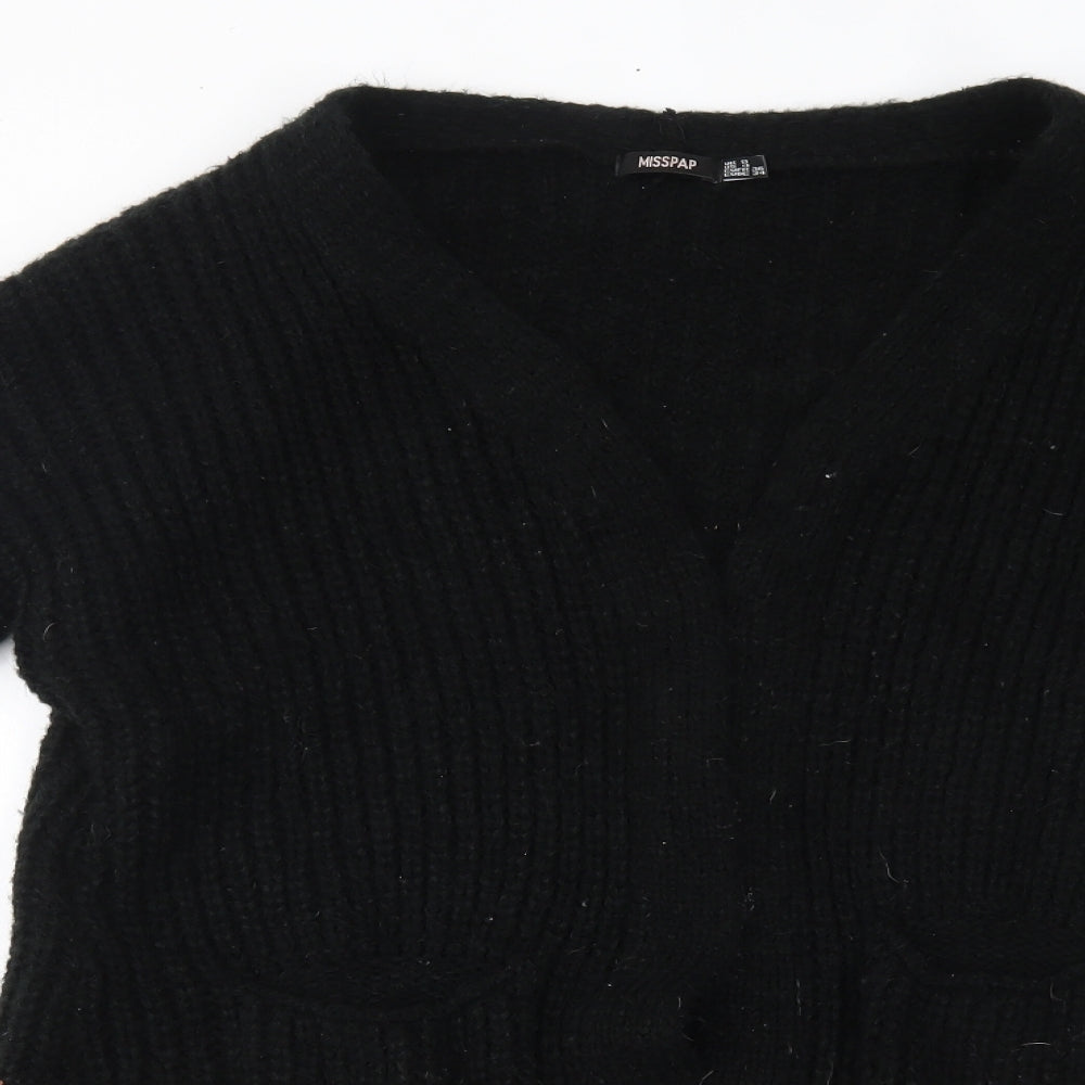 Misspap Womens Black   Cardigan Jumper Size 8