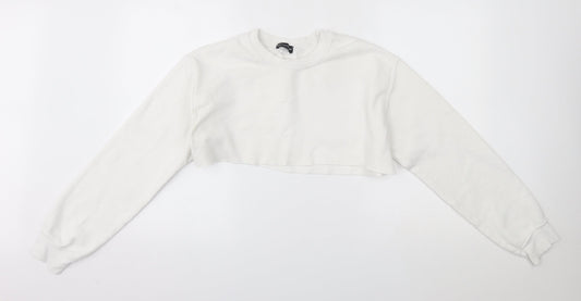 PRETTYLITTLETHING Womens White   Pullover Jumper Size S