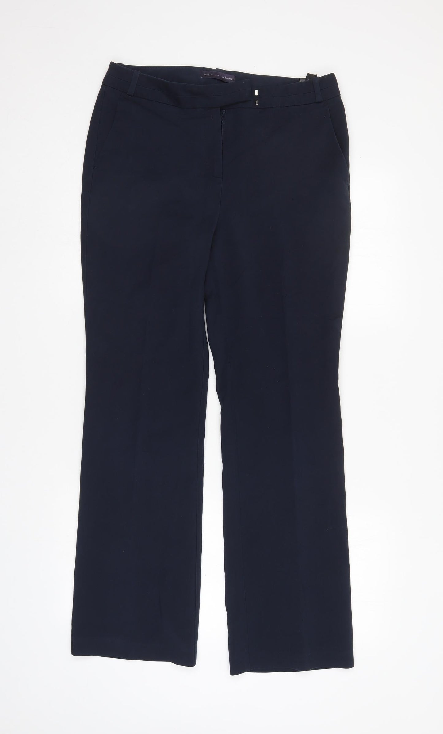 M&S Womens Blue   Trousers  Size 12 L20 in
