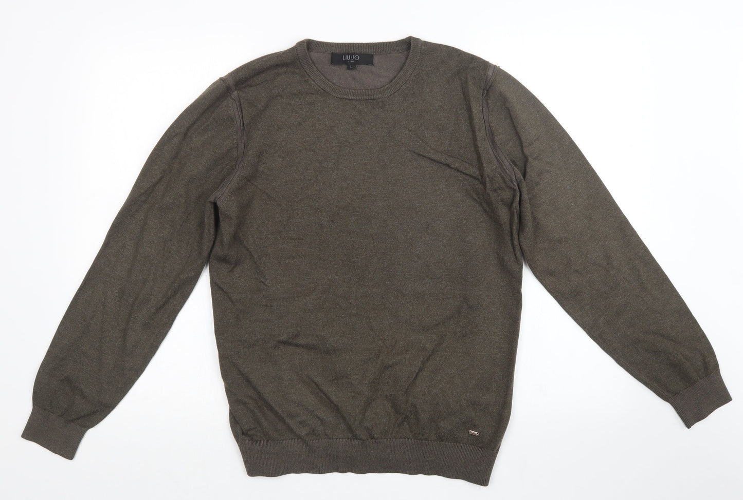 Liu Jo Mens Brown  Knit Pullover Jumper Size L