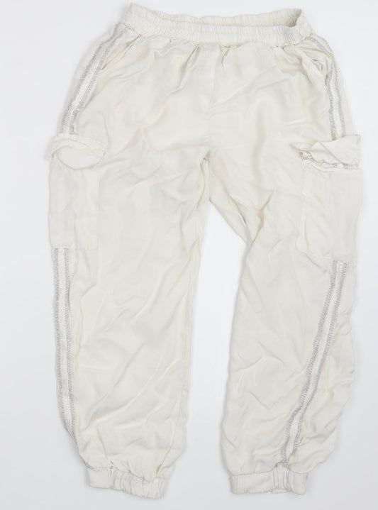 Preworn Womens White   Cargo Trousers Size 24 in L23.5 in