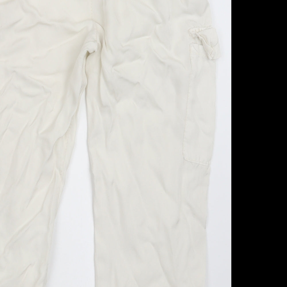 Preworn Womens White   Cargo Trousers Size 24 in L23.5 in