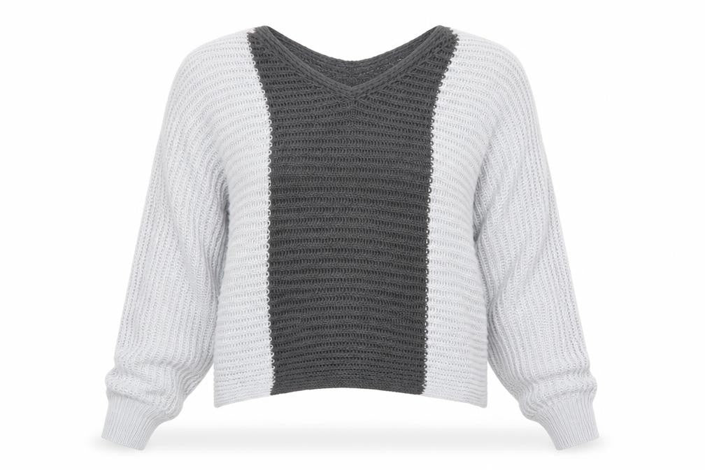 Jean Pascale Womens Grey  Knit Pullover Jumper Size S