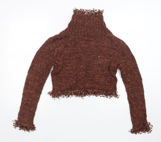 Xited Womens Brown  Knit Cardigan Jumper Size M