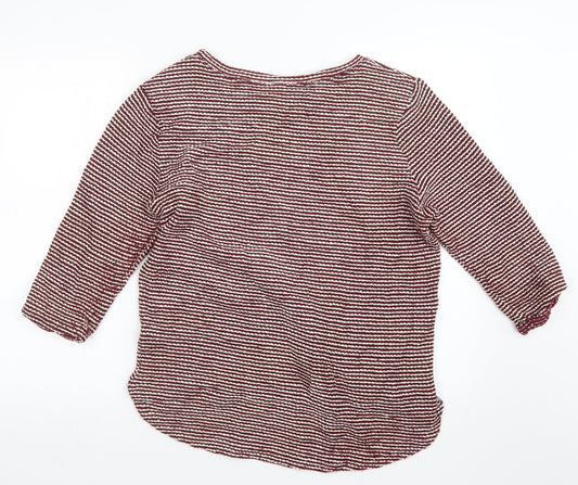 H&M Womens Red  Knit Pullover Jumper Size M