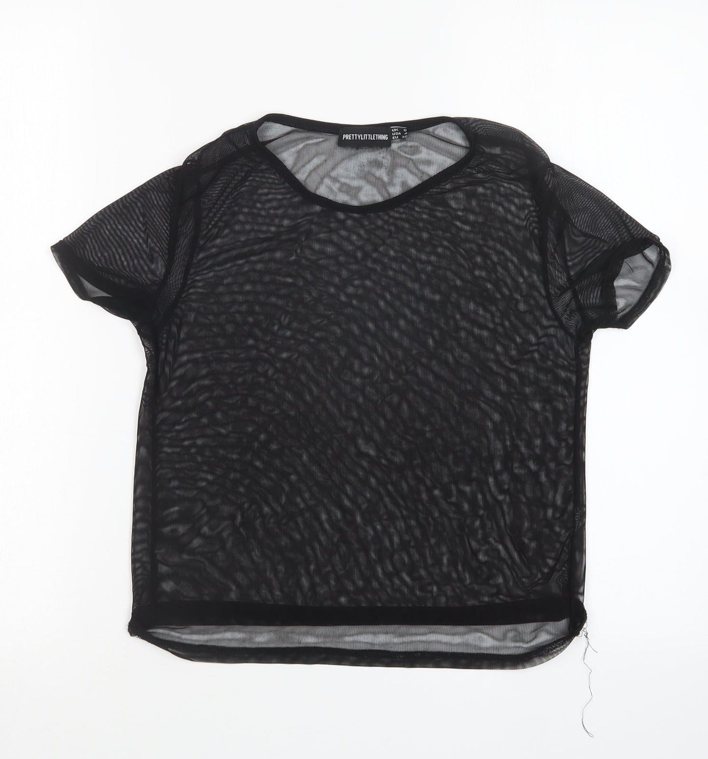 PRETTYLITTLETHING Womens Black   Basic T-Shirt Size 8