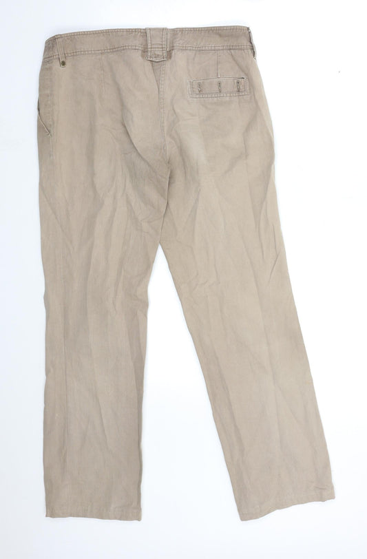 RESERVED Womens Brown  Denim Straight Jeans Size 32 in L30 in